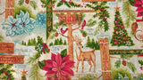 Quilting Cotton Compliments of the Season Christmas Fabric