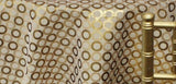 Contempo Jacquard 100 Percent Polyester Fabric - Metallic Circle Pattern, 58/60" Width, Gold, Silver (1 Yard)