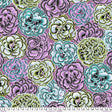 Cotton Print Contrast Picotee Carnations Fabric