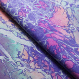 Icebreak Nylon Spandex Fabric - Purple and Orange Ice Print, 58/60" Width (1 Yard)
