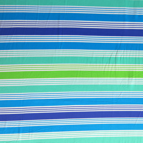 Swim Knit Nylon Spandex Cool Cabana Stripe