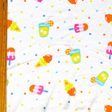 Cotton Knit Cool Treats and Polka Dots Fabric