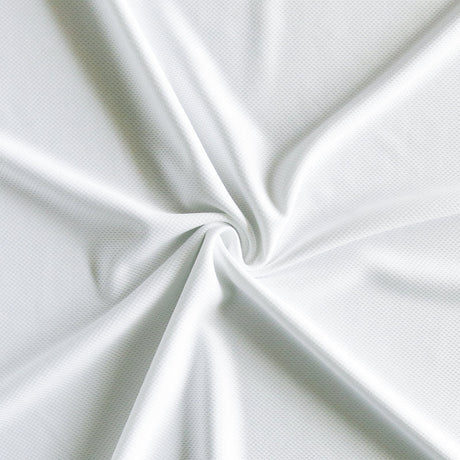White Cooling Polyester Lycra Pique Mesh Fabric