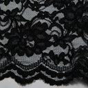 1 Yard Corded Raschel Lace Fabric with Elegant Floral Pattern, 52/54" Wide