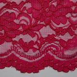 1 Yard Corded Raschel Lace Fabric with Elegant Floral Pattern, 52/54" Wide