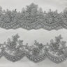 Embroidered Floral Beaded Lace Trim