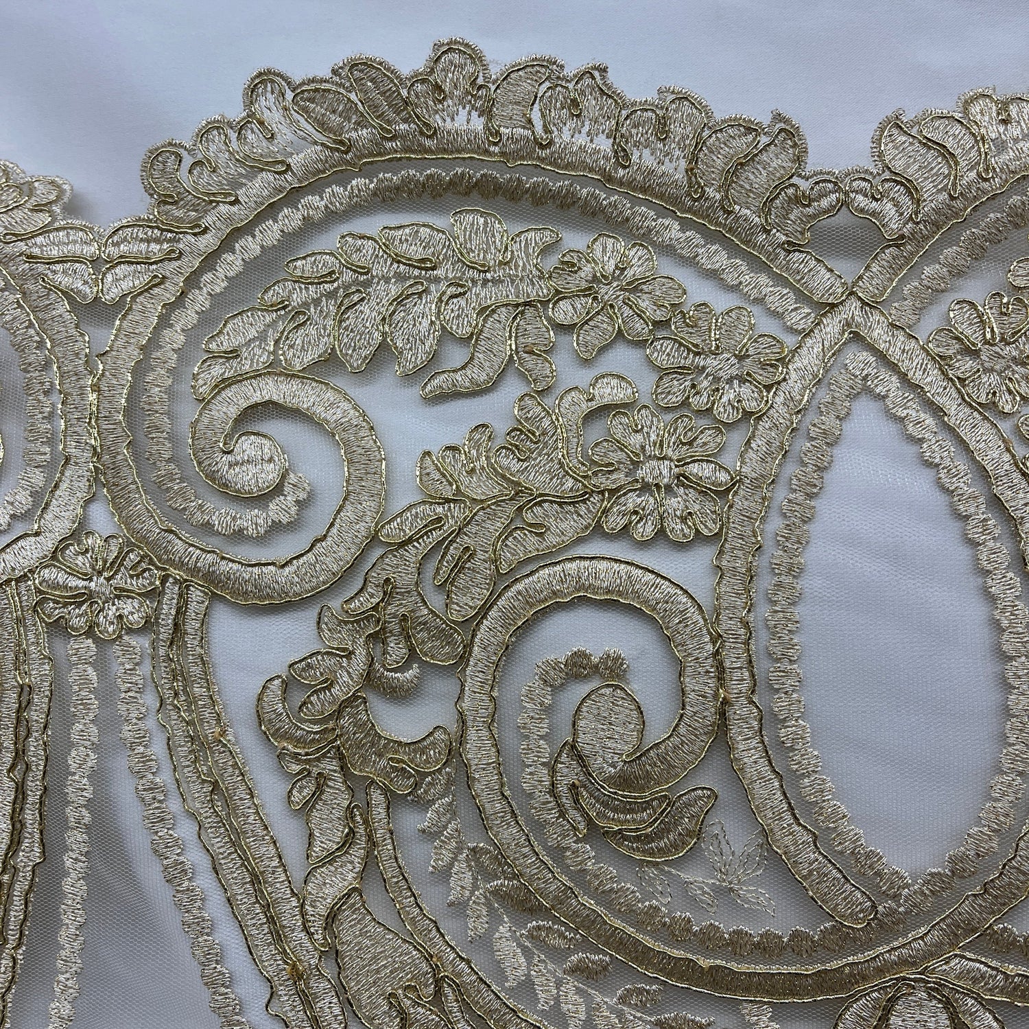 Embroidered Bridal Lace Fabric