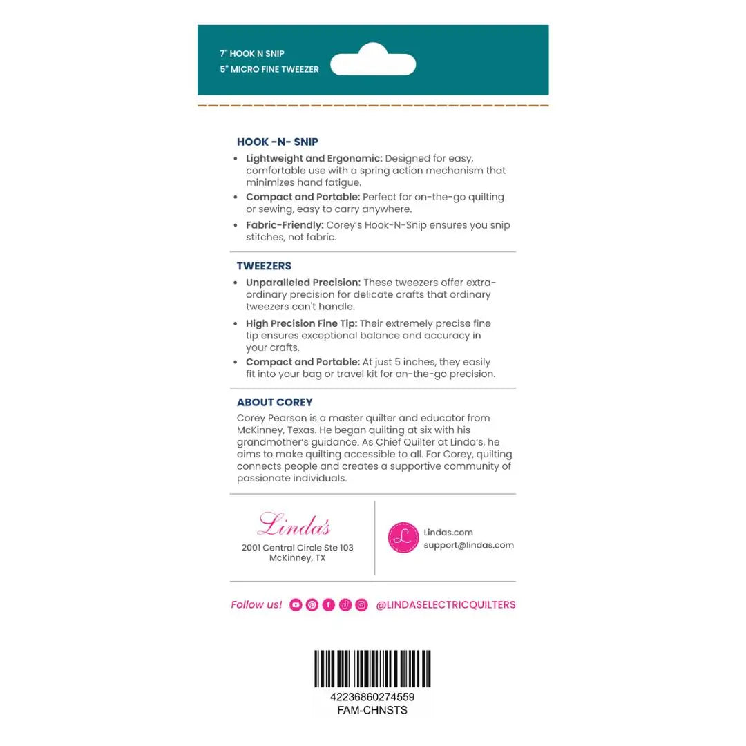 Hook-N-Snip & Tweezer Set