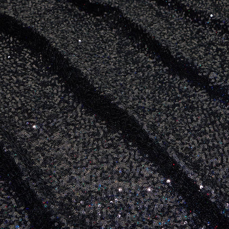 Cosmic GLOW Nylon Spandex Sequin Fabric - Embroidered Holographic Micro Sequins, 51/52" Width (1 Yard)