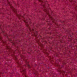 Cosmic GLOW Nylon Spandex Sequin Fabric - Embroidered Holographic Micro Sequins, 51/52" Width (1 Yard)