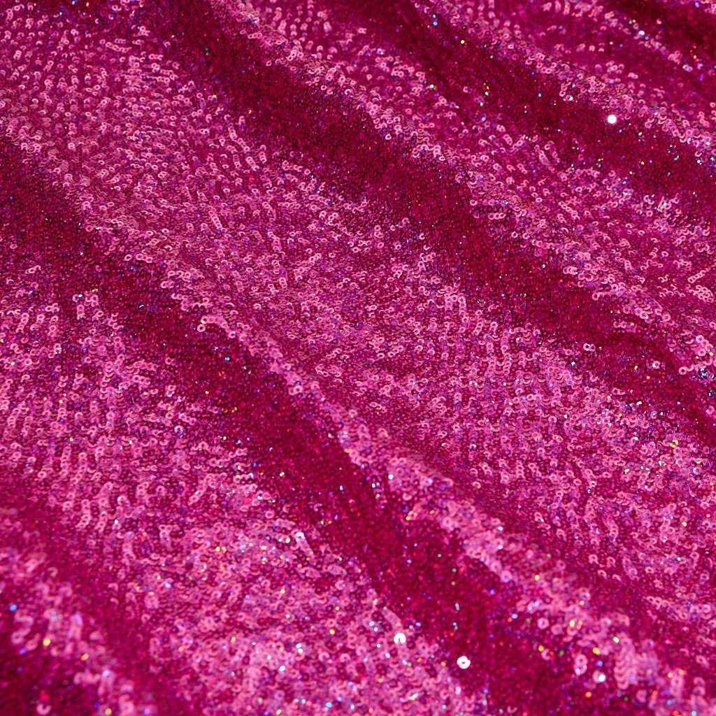 Cosmic GLOW Nylon Spandex Sequin Fabric - Embroidered Holographic Micro Sequins, 51/52" Width (1 Yard)