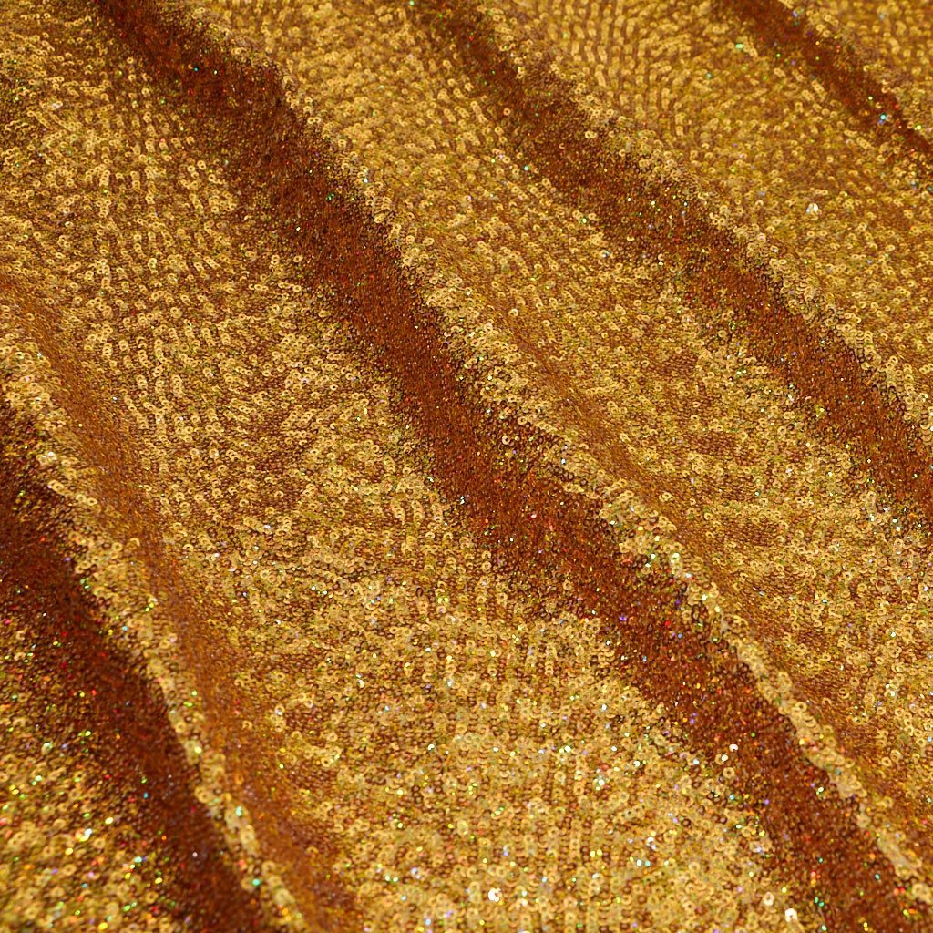 Cosmic GLOW Nylon Spandex Sequin Fabric - Embroidered Holographic Micro Sequins, 51/52" Width, 4-Way Stretch (1 Yard)