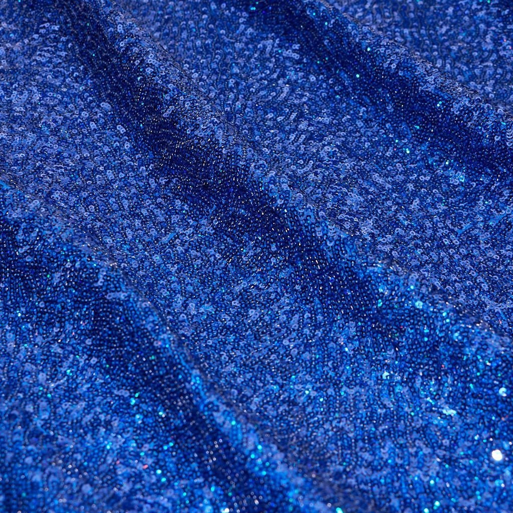 Cosmic GLOW Nylon Spandex Sequin Fabric - Embroidered Holographic Micro Sequins, 51/52" Width (1 Yard)