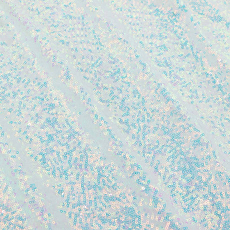 Cosmic Pearl Nylon Spandex Sequin Fabric - Embroidered Pearlescent Micro Sequins, 51/52" Width, 4-Way Stretch (1 Yard)