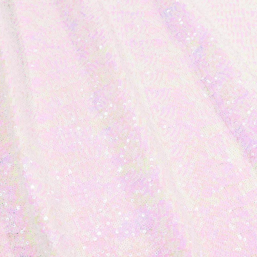 Cosmic PEARL Nylon Spandex Sequin Fabric - Embroidered Pearlescent Micro Sequins, 51/52" Width (1 Yard)