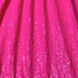 Cosmic GLOW Nylon Spandex Sequin Fabric - Embroidered Holographic Micro Sequins, 51/52" Width (1 Yard)