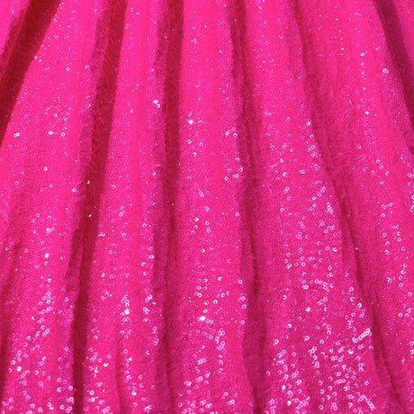 Cosmic GLOW Nylon Spandex Sequin Fabric - Embroidered Holographic Micro Sequins, 51/52" Width (1 Yard)