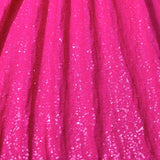 Cosmic GLOW Nylon Spandex Sequin Fabric - Embroidered Holographic Micro Sequins, 51/52" Width, 4-Way Stretch (1 Yard)