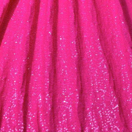 Cosmic GLOW Nylon Spandex Sequin Fabric - Embroidered Holographic Micro Sequins, 51/52" Width, 4-Way Stretch (1 Yard)
