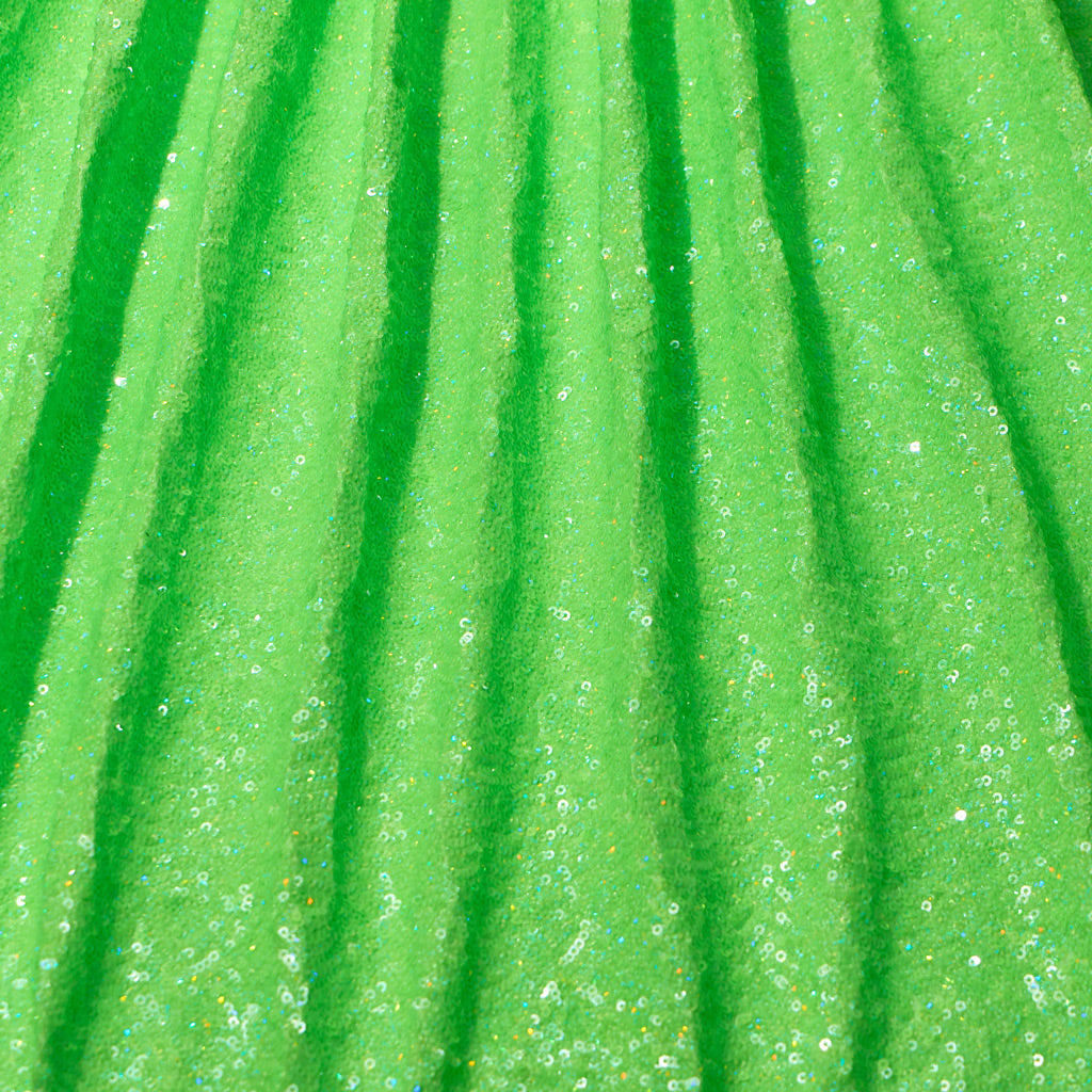 Cosmic GLOW Nylon Spandex Sequin Fabric - Embroidered Holographic Micro Sequins, 51/52" Width, 4-Way Stretch (1 Yard)