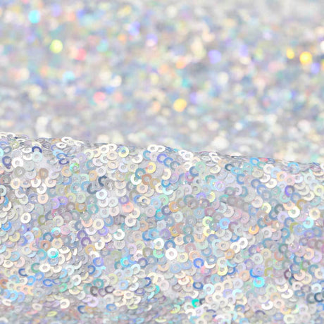 Cosmic X Nylon Spandex Sequin Fabric - Iridescent Micro Sequins, 51/52" Width (1 Yard)