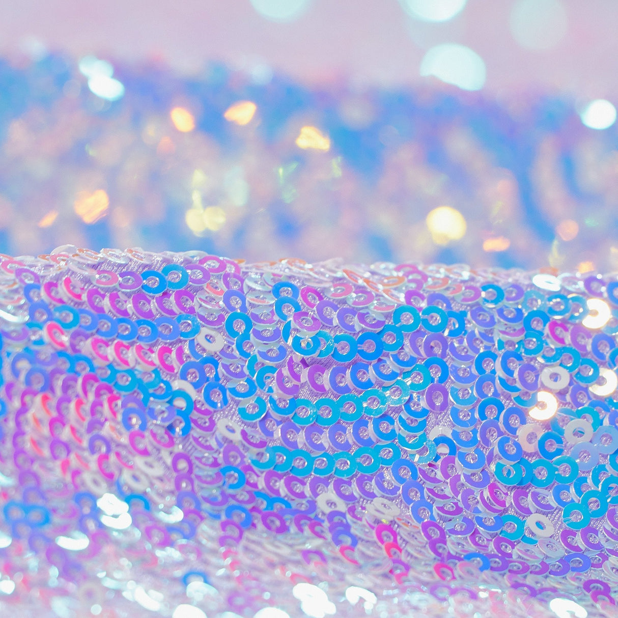 Cosmic X Nylon Spandex Sequin Fabric - Iridescent Micro Sequins, 51/52" Width (1 Yard)