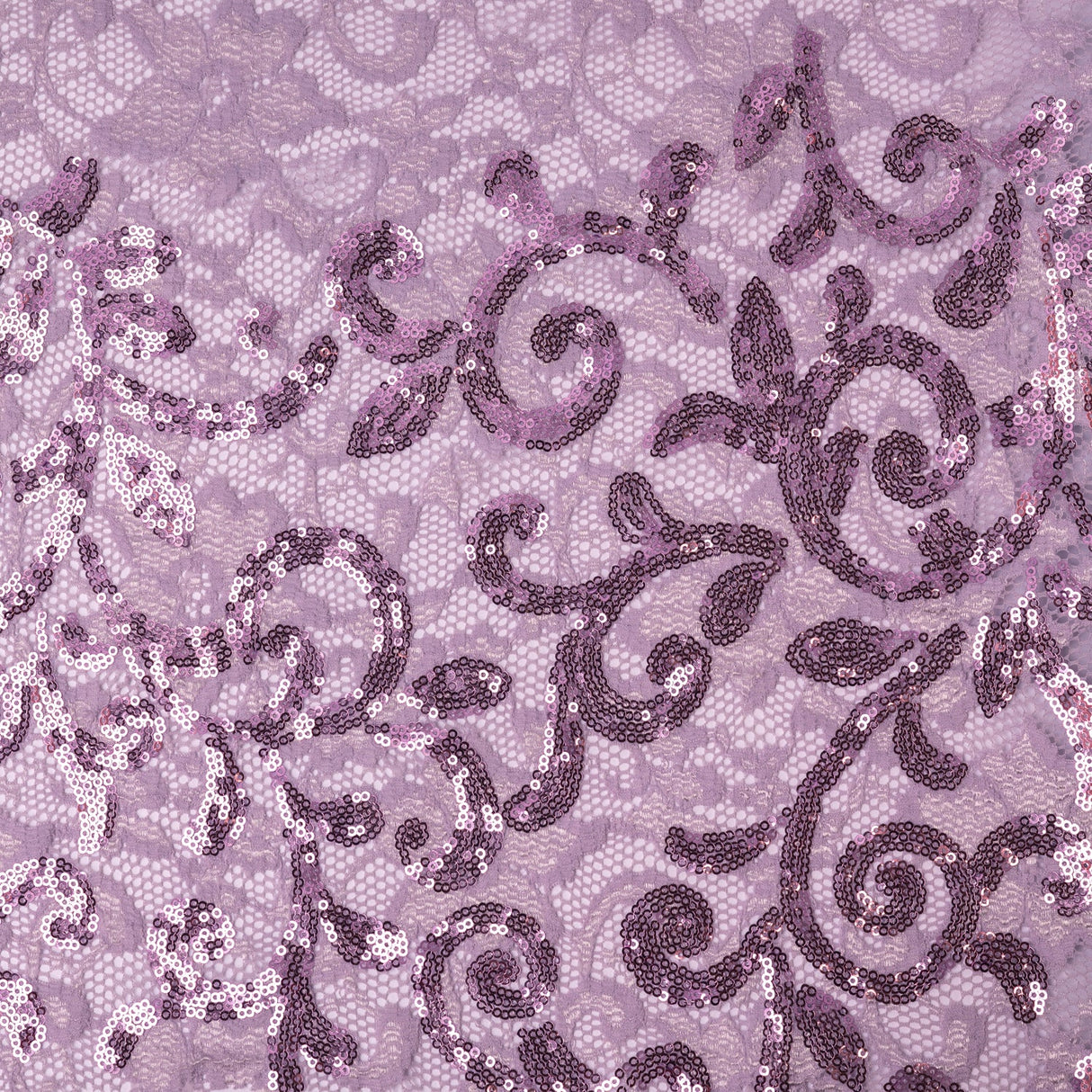 Stretch Lace Sequin Floral Fabric