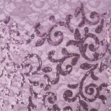 Cottage Garden Stretch Lace Sequin Fabric - Coral, Pink, Lilac, Periwinkle, Navy, Black, Gold, 58/60" Width (1 Yard)