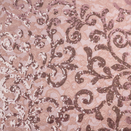 Cottage Garden Stretch Lace Sequin Fabric - Coral, Pink, Lilac, Periwinkle, Navy, Black, Gold, 58/60" Width (1 Yard)