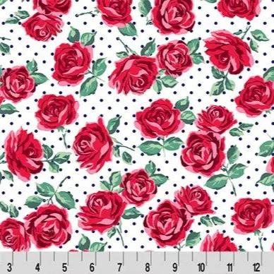 Quilting Cuddle Fabric Cottage Rose Lane Briar Snow