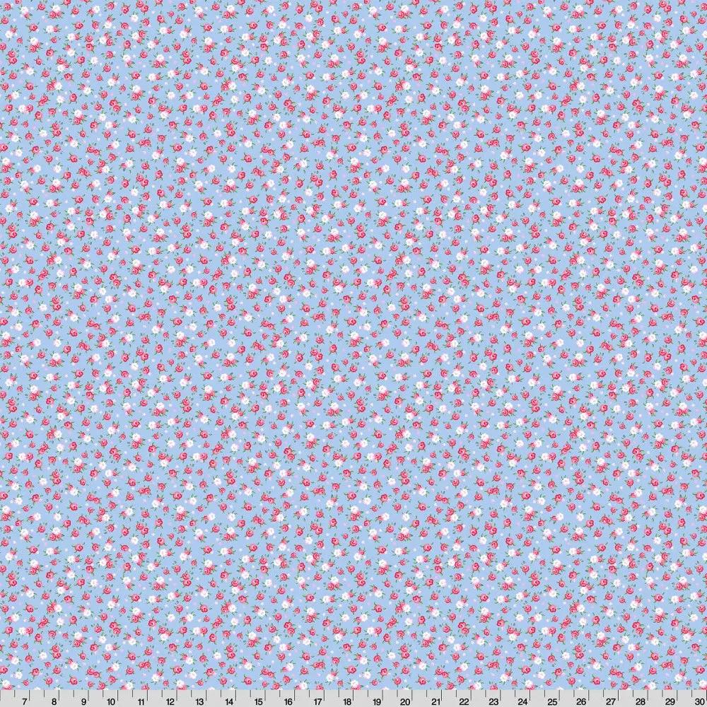 Quilting Cuddle Fabric Blue Bonnet Ditsy Floral 43/44"