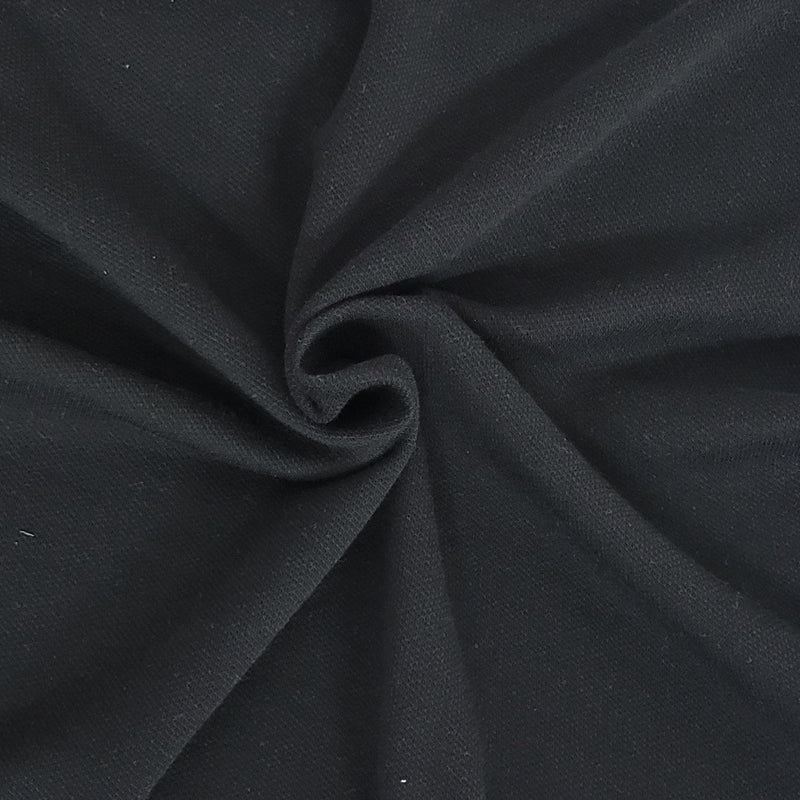 Cotton Fleece Black Sweatshirt Fabric