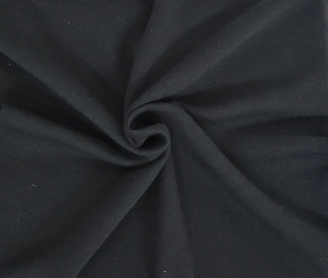 Cotton Fleece Black Sweatshirt Fabric