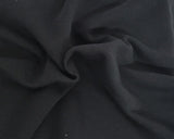Cotton Fleece Black Sweatshirt Fabric