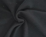 Cotton Fleece Black Sweatshirt Fabric