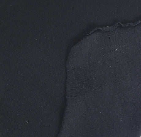 Cotton Fleece Black Sweatshirt Fabric