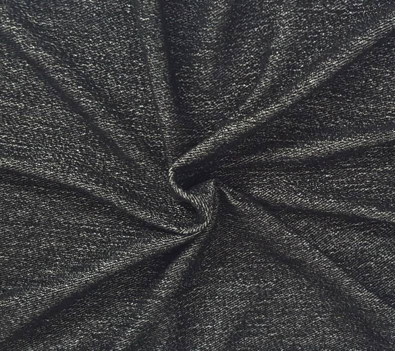 French Terry Knit Gray Black Yarn Dye