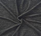 French Terry Knit Gray Black Yarn Dye