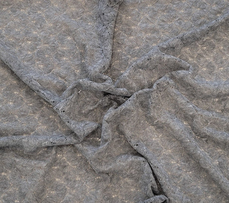 Crochet Lace Gray Cotton Knit