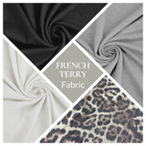 Cotton Spandex French Terry Fabric Heather Grey