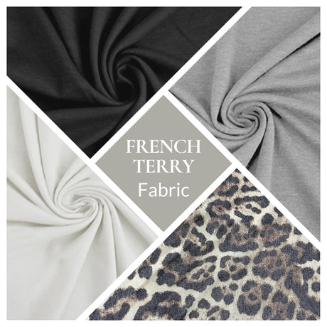 Cotton Spandex French Terry Fabric Heather Grey