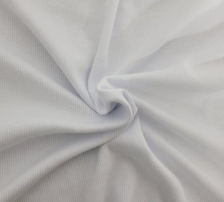 Cotton Modal Rib Knit Cool White