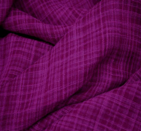 Cotton Rayon Slub Fabric - Purple Slub, 55/56" Width (1 Yard)