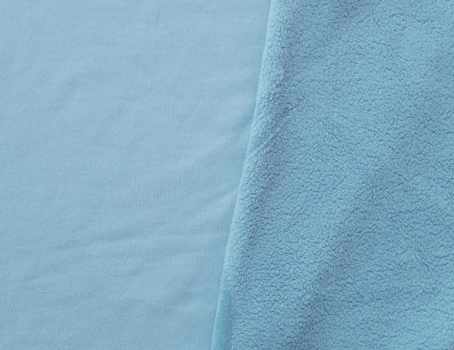 Cotton Sherpa Fleece Baby Blue