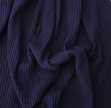 Rib Knit Cotton Spandex Navy