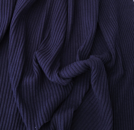 Rib Knit Cotton Spandex Navy