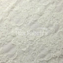 Countess Lace Nylon Spandex Fabric - 4-Way Stretch, Black, Cream, Floral Lace, 58-60" Width (1 Yard)