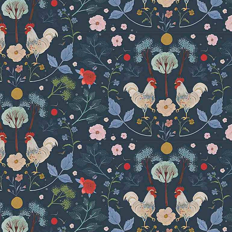 Quilting Cotton Country Roosters Timeless Treasures