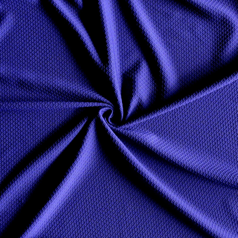 Athletic Dri-Fit Hexagon Jacquard Lycra Jersey Knit Fabric - Court Purple 32" Remnant