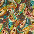 Cotton Canvas Whimsy Mardi Gras Paisley Floral